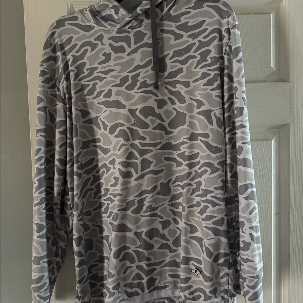 BURLEBO White Camouflage Hoodie